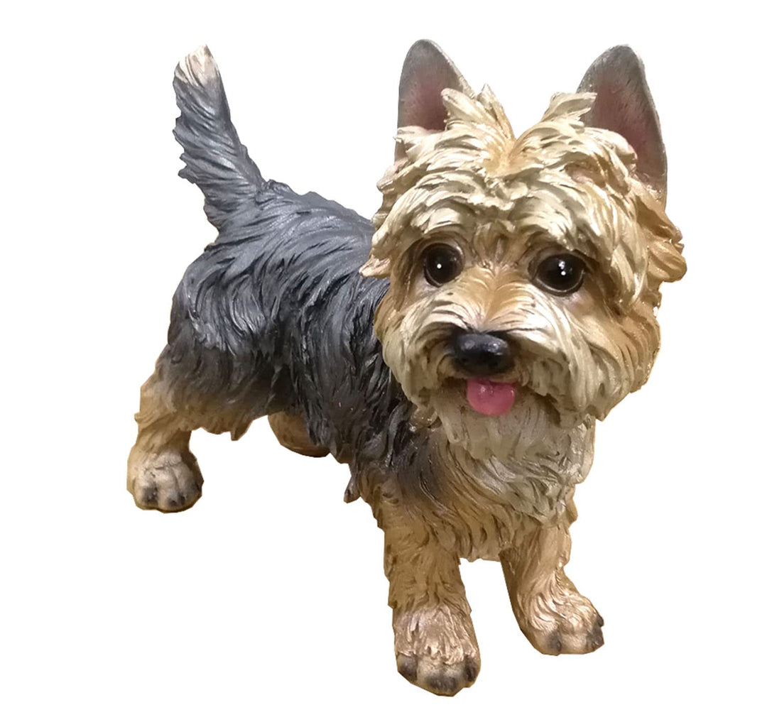 WANLIAN Yorkshire Terrier Statue,handbemalte Figur geeignet für den Innen,und Aussenbereich,frostbes