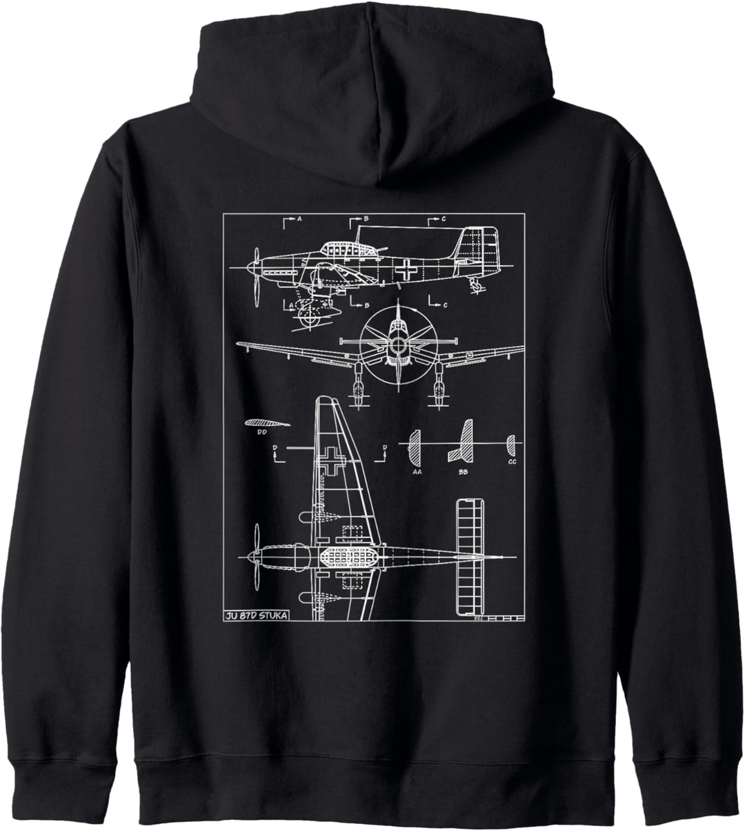 Stuka Sturzkampfbomber WW2 Deutsche JU87D Stuka Plane Kapuzenjacke