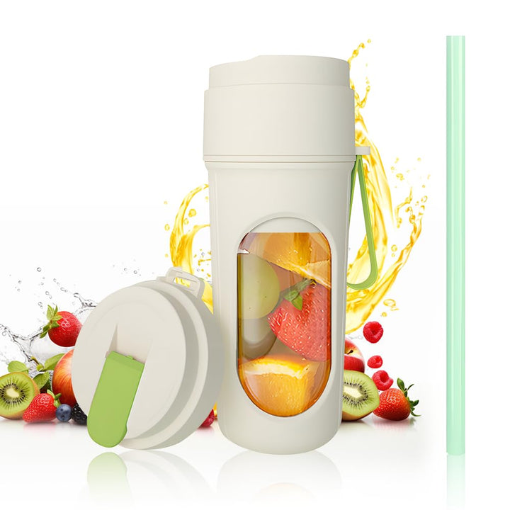 Tragbarer Mixer für Smoothie, 450ml Mixer Smoothie Maker To Go Mini Mixer to Go USB Aufladbarer Mini
