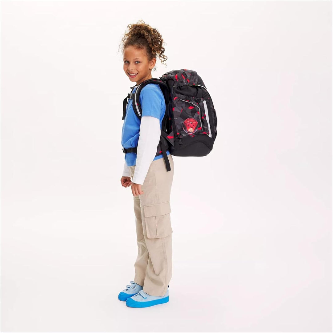 ergobag maxi set 6-teilig, ergonomischer Schulrucksack Grundschule für Mädchen und Jungen, ideal für