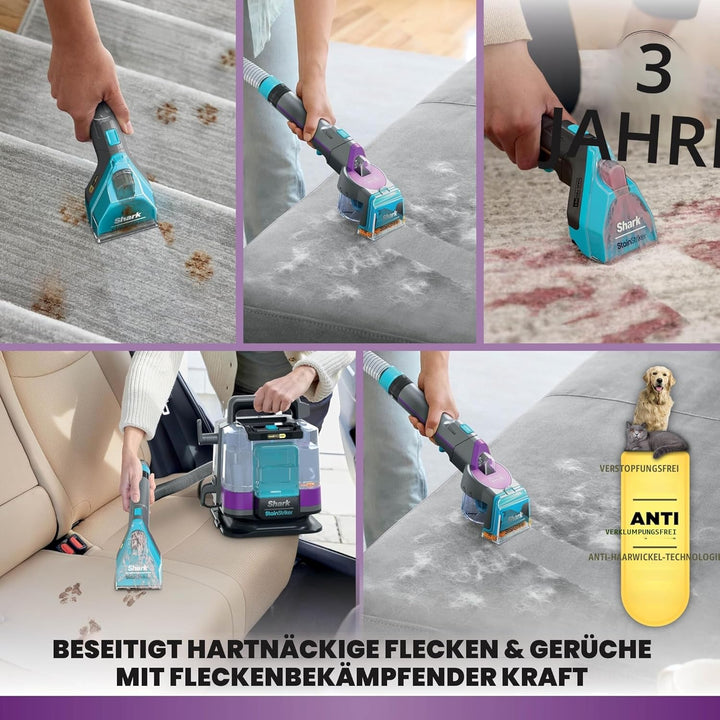 Shark StainStriker HairPro Haustier-Fleckenreiniger, 450 W starke Saugkraft, Anti-Verstopfung, entfe