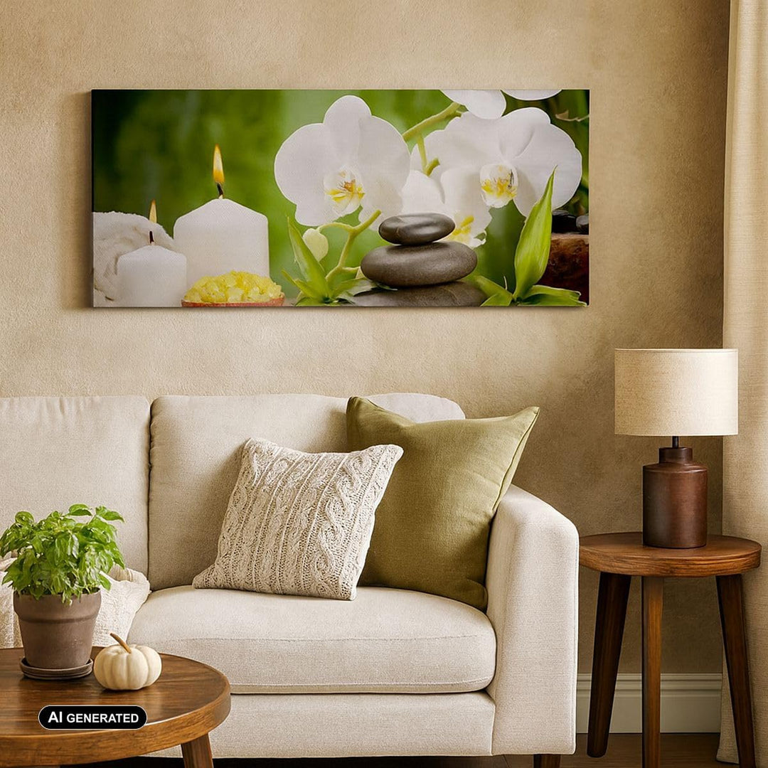 Wandbilder Dekoration Wohnzimmer Blume aromatherapie spa Panorama Bilder auf Leinwand 120x50cm Leinw