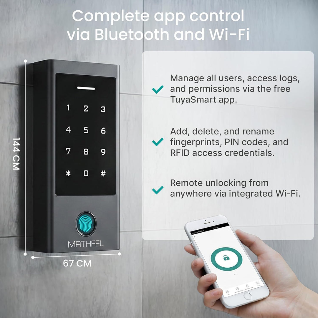 MATHFEL ZUGANGSKONTROLLSYSTEM Fingerprint | Code | RFID UND WLAN Wlan Gateway, Wlan Gateway