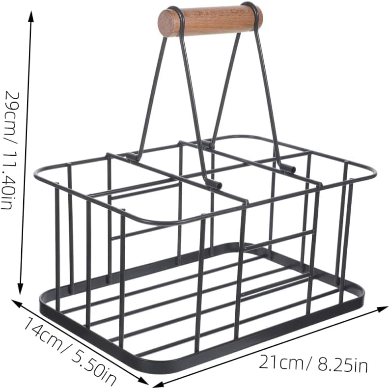 BESTonZON Metall Bierflaschenhalter Mit Griff Tragbarer Flaschenträger Für Zuhause Bar Restaurant Ro