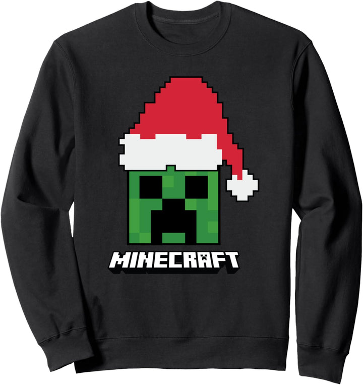 Minecraft Weihnachten Creeper Santa Hat Sweatshirt