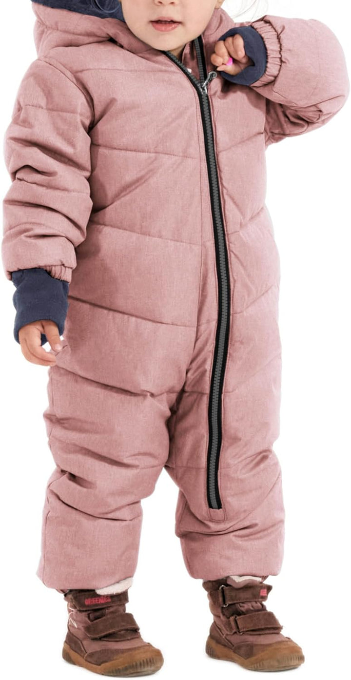 Killtec Unisex Kinder Karter Mini Overall In Daunenoptik Mit Kapuze 98-104 rose, 98-104 rose