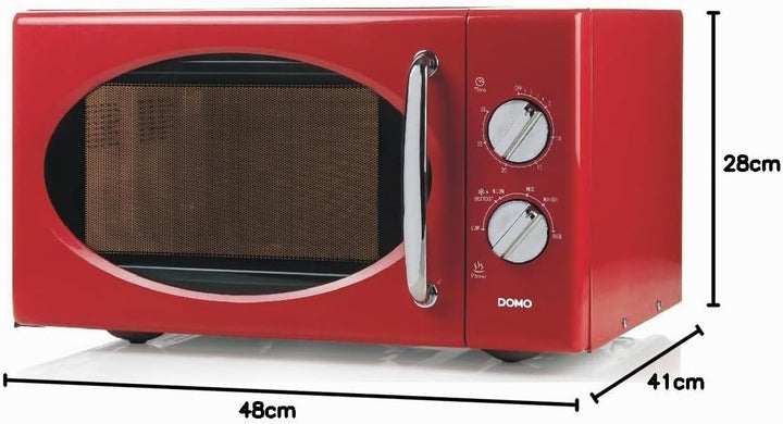 DOMO DO2925 Freistehend Mikrowelle - 5 Leistungsstufen - Auftauen - Mechanische Bedienung - Mit Time
