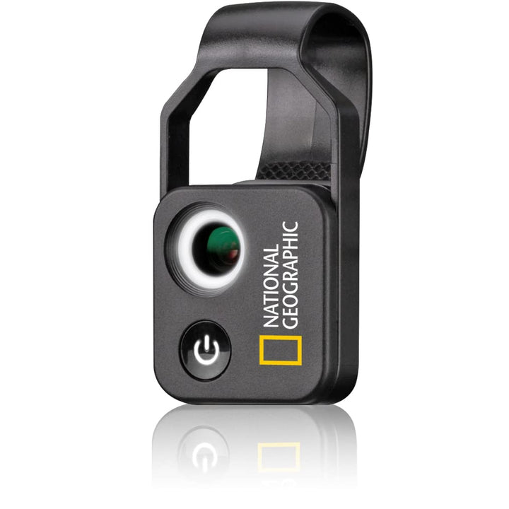 National Geographic Handy-Mikroskop 200x mit CPL, 2 Helligkeitsmodi und Universal-Clip, kompatibel m