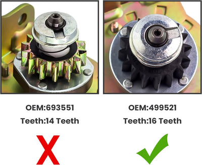 maXpeedingrods Anlasser Starter für 11-16 PS Neuteil 16 Zähne 499521 LMTDV 16Zähne, 16Zähne