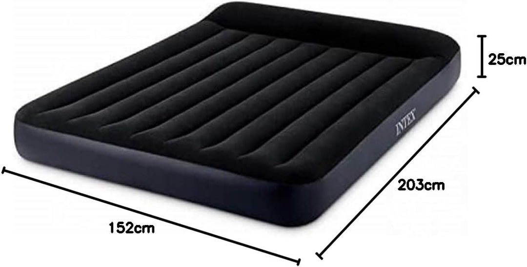 Intex Dura-Beam Mattress 2018 - mit elektrischer Pumpe 152x203x25 cm, 2018 - mit elektrischer Pumpe