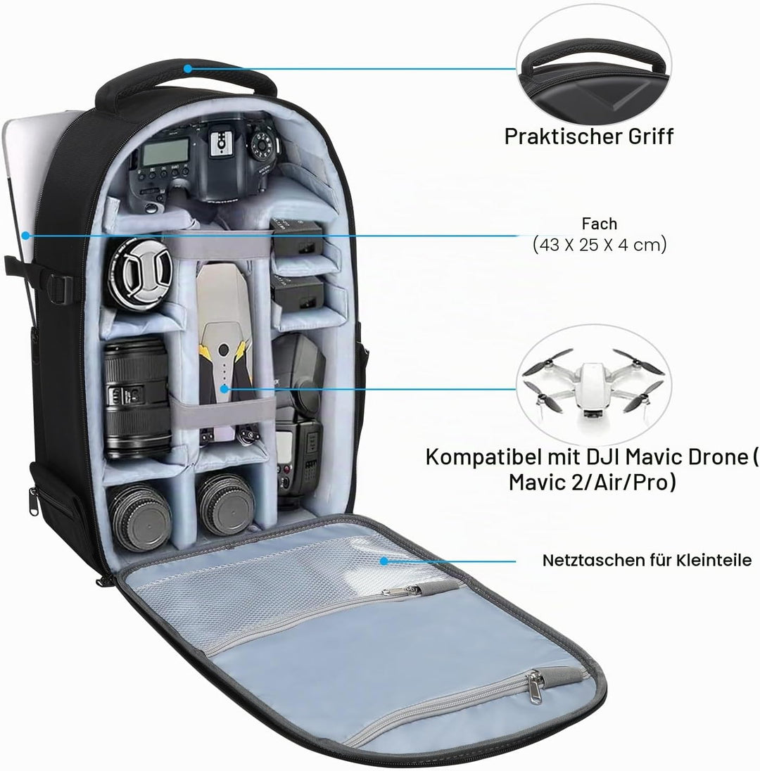 MOSISO Kamera Rucksack, DSLR/SLR/Spiegellos Photographie Kameratasche Wasserdicht Künstlerisch Geome