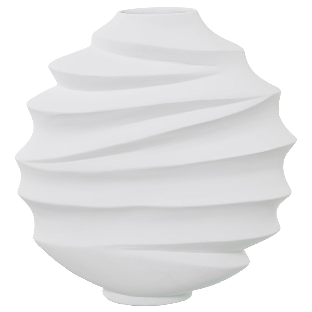 Tischvase aus Keramik, matt, 11 x 40 x 40 cm