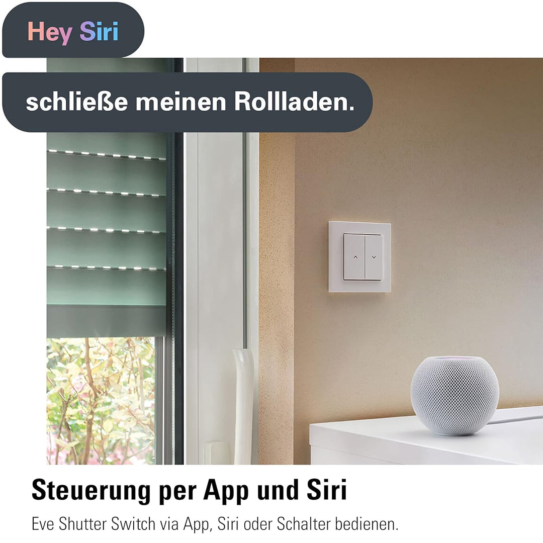 Eve Shutter Switch – Smarte Rollladensteuerung mit integrierten Zeitplänen, Adaptive Beschattung, Si