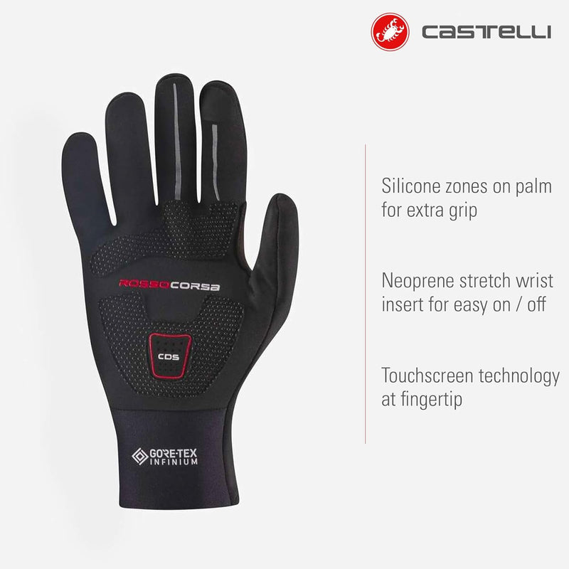 CASTELLI Handschuhe PERFEKT ROS SCHWARZ 4519519-010 XL, XL