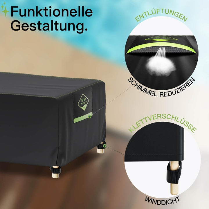 Awnic 2 Stück Gartenliege Abdeckung Wasserdicht 420D Oxford Stoff - Liegestuhl Abdeckung für Garten