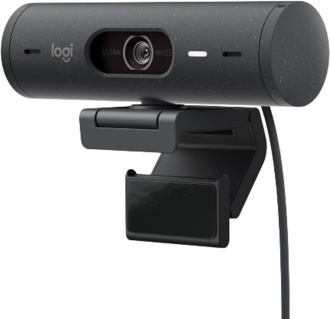 Logitech Brio 500 Full HD Webcam mit automatischer Lichtkorrektur, Show-Modus, Dual-Rauschunterdrück