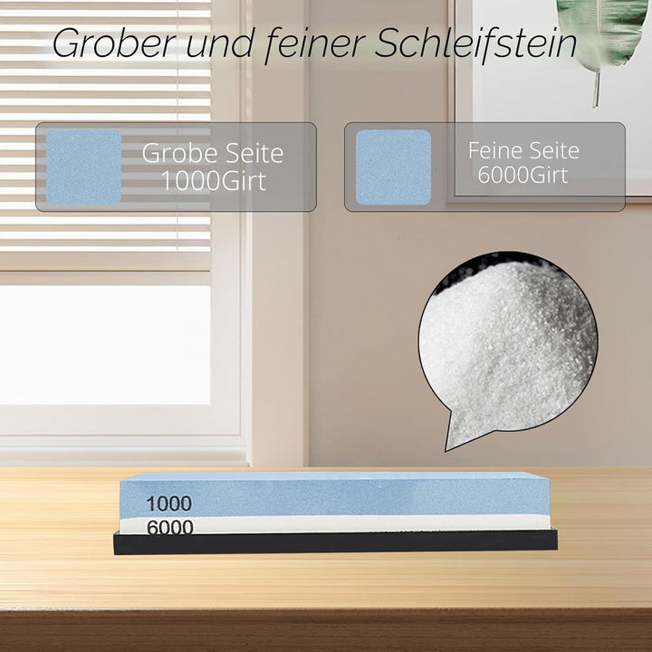 Schleifstein Set, Schleifstein Messer,Schleifstein 1000 6000, Zum Schärfen von Metallmessern, um sie