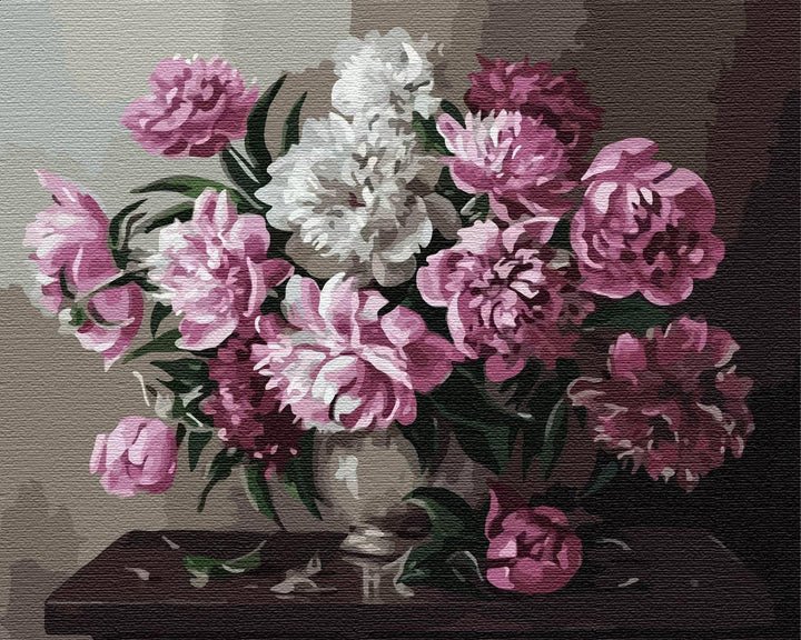 Artnapi Malen nach Zahlen Erwachsene mit Rahmen | DIY Handgemalt | Blumen - Blumenstrauss | Kit für