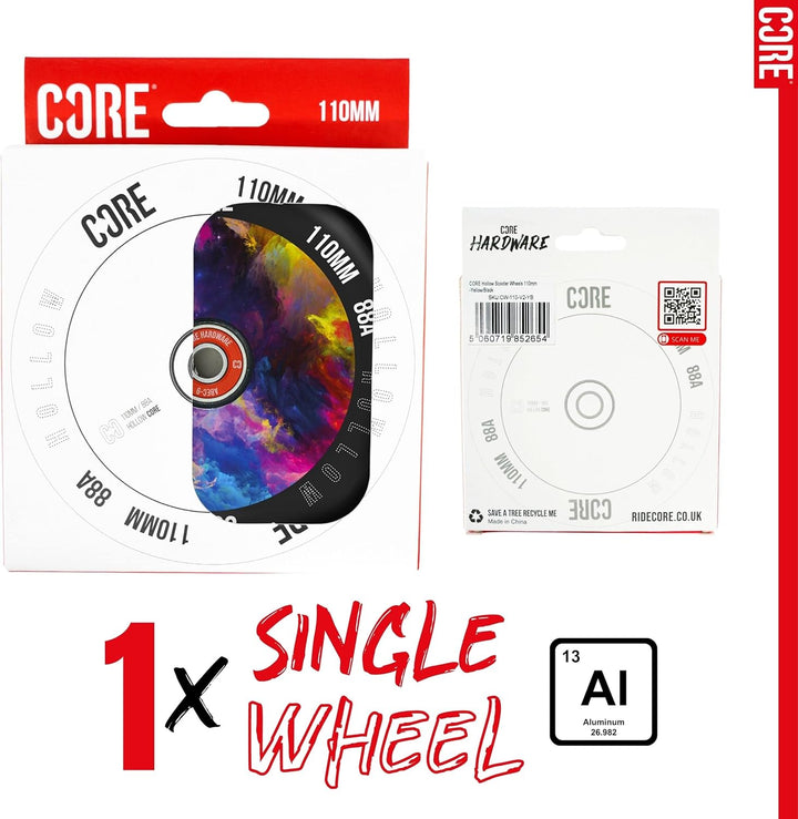 CORE Hollow V2 Stunt-Scooter Rolle 110mm Galaxy / Pu Schwarz, Galaxy / Pu Schwarz