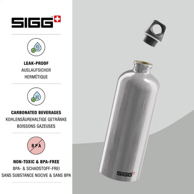 SIGG - Alu Trinkflasche - Traveller - Klimaneutral Zertifiziert - Für Kohlensäurehaltige Getränke Ge