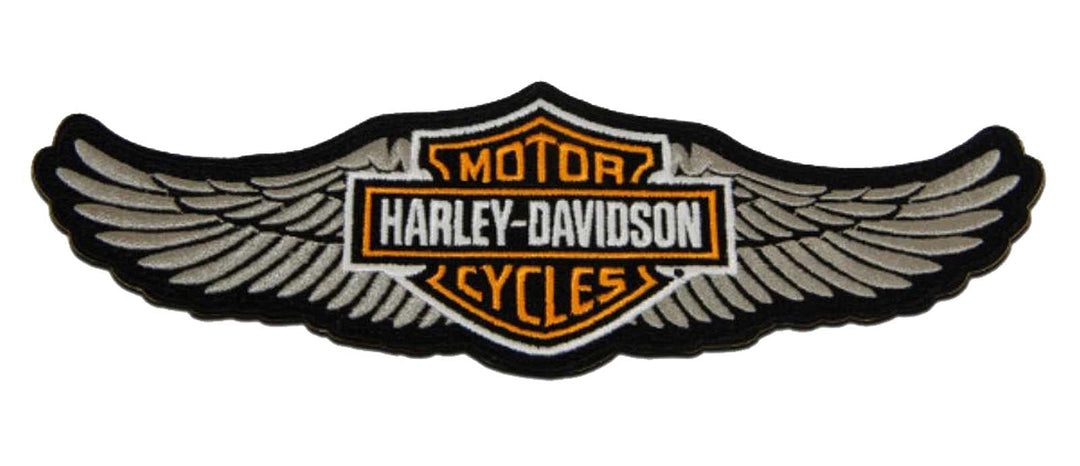 Harley-Davidson 8 in. Embroidered Winged Bar & Shield Logo Emblem Sew-On Patch