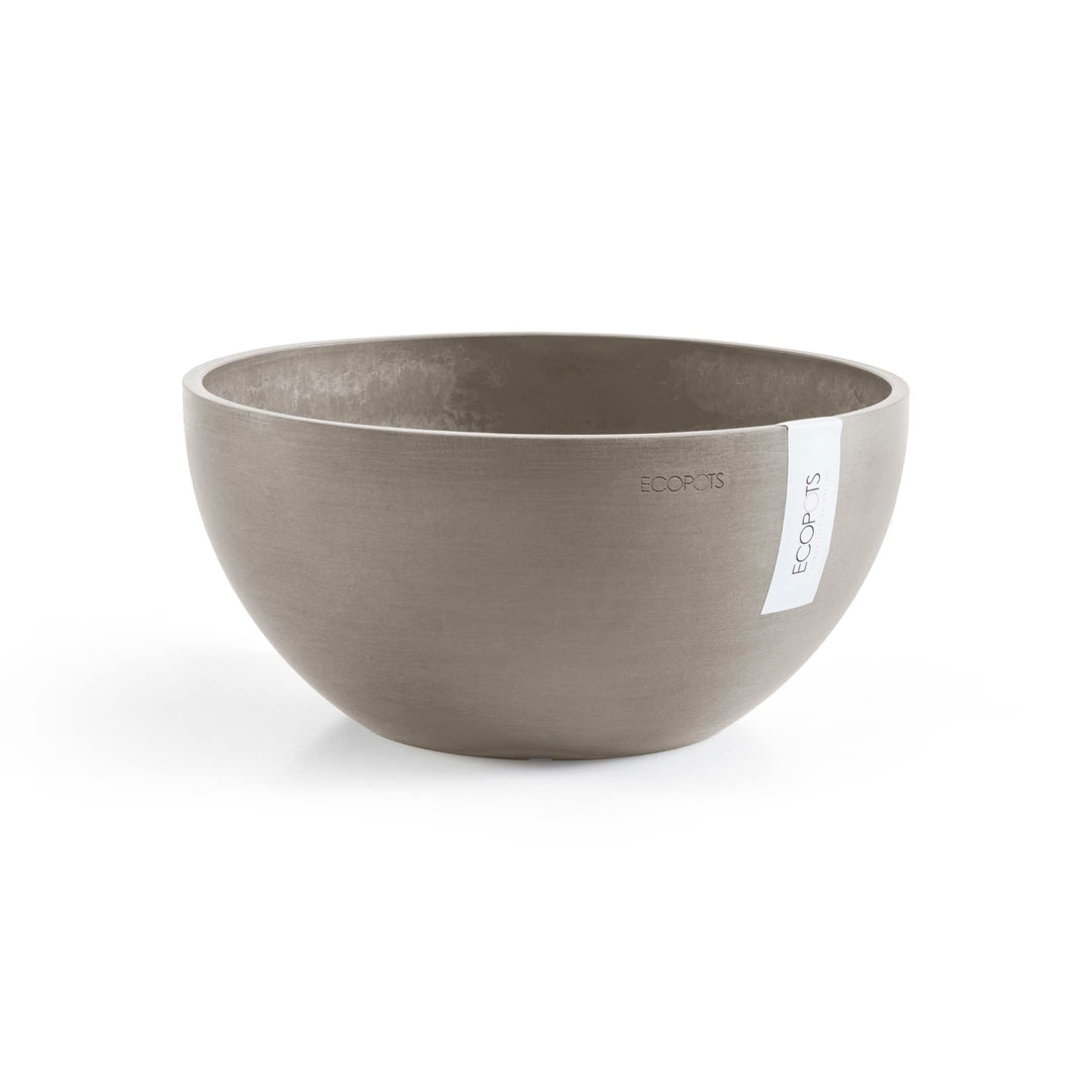Ecopots Pflanzschale Blumentopf Brüssel Braun Grau - Durchmesser Ø 35 cm rund gross - Pflanzentopf a