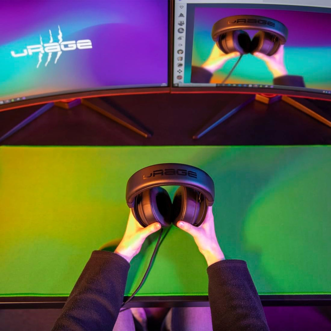 uRage Gaming-Mauspad “Greenscreen 250 Desk-Mat”, Grün, Anti-Rutsch-Beschichtung, Naturgummi, für Tas
