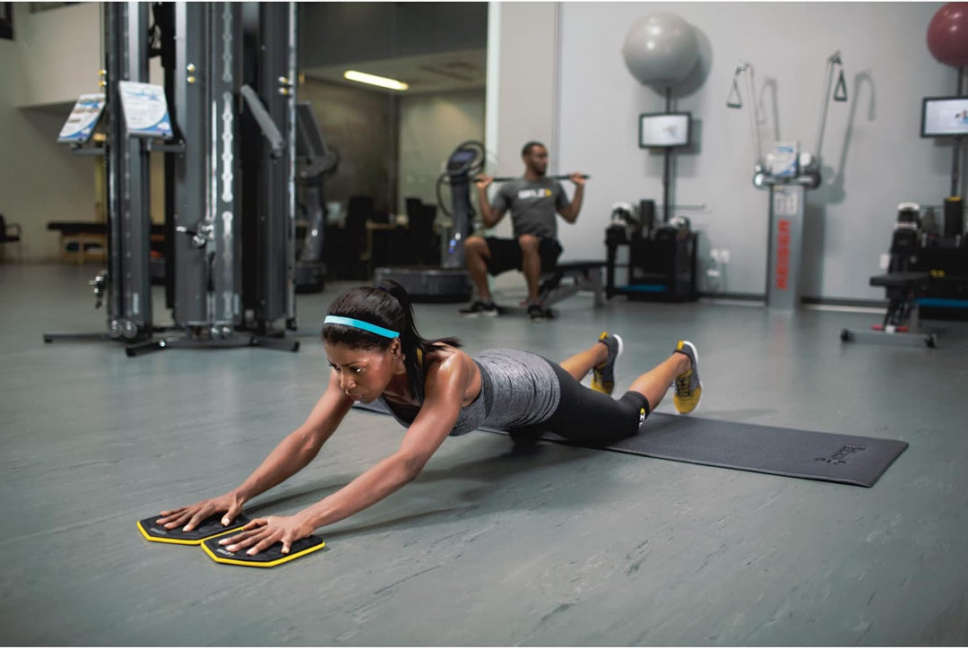 SKLZ 1862 Trainingspad Slidez 2er-Pack Trainingsgerät, gelb-Schwarz, One Size