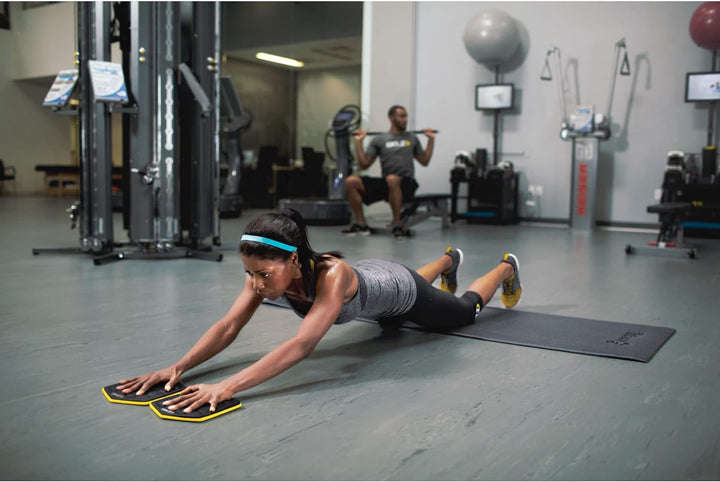 SKLZ 1862 Trainingspad Slidez 2er-Pack Trainingsgerät, gelb-Schwarz, One Size