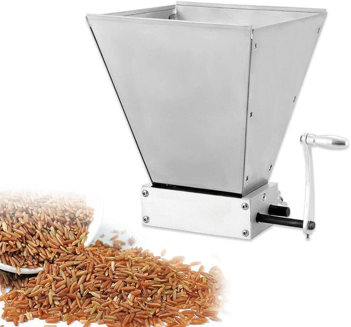 Elektrische Getreidemühle Gerstenmühle Mehlmühle Mälzmühle 4L Getreidebrecher - Edelstahl Malzschrot