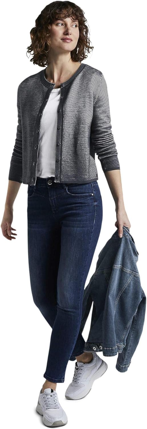 TOM TAILOR Damen Pullover & Strickjacken strukturierter Cardigan Sky Captain Blue,XL,10668,6000