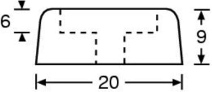Adam Hall Hardware 4903 - 100er Set Gummifuss 20 x 9 mm schwarz im Beutel