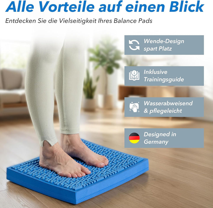 Balance Pad – 2-in-1 Balancekissen für Fitness, Yoga &amp; Core-Training – Rutschfestes Gleichgewichtski
