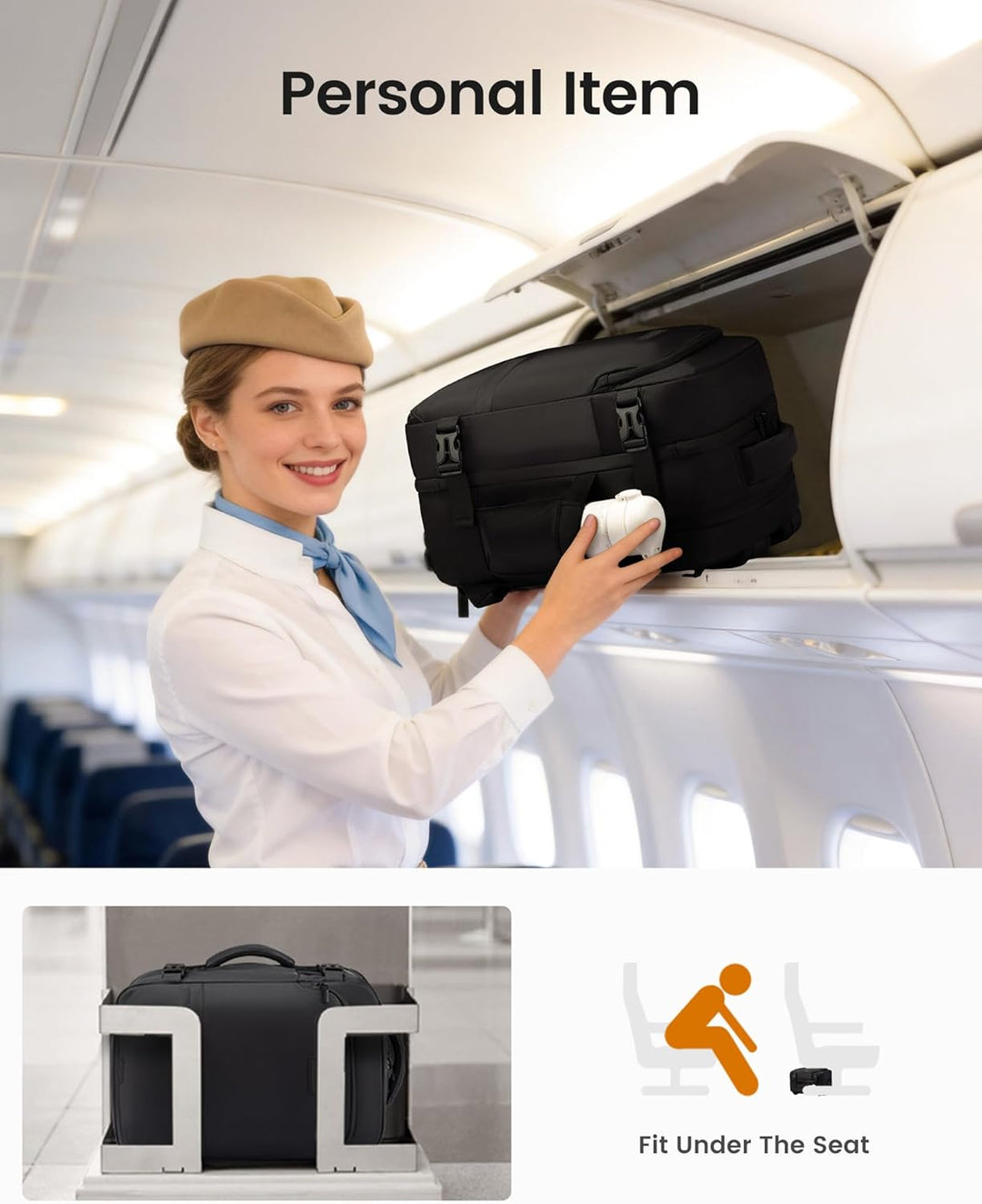 LOVEVOOK Ryanair Handgepäck 40x30x20, Handgepäck Rucksack Reiserucksack Flugzeug Damen Herren, Carry