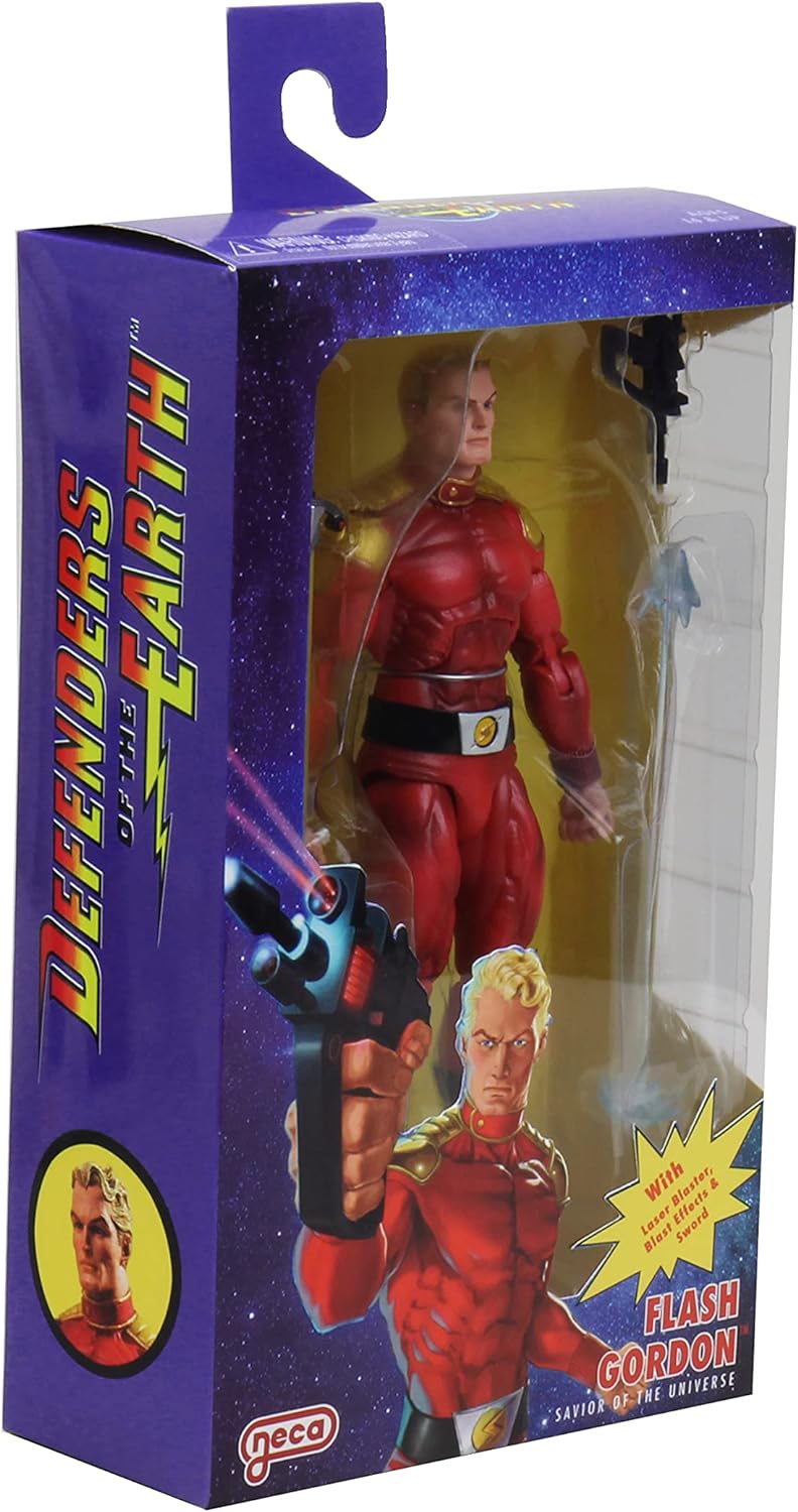 NECA 42600 - Defenders of The Earth Series - Flash Gordon - 17,8 cm grosse Actionfigur