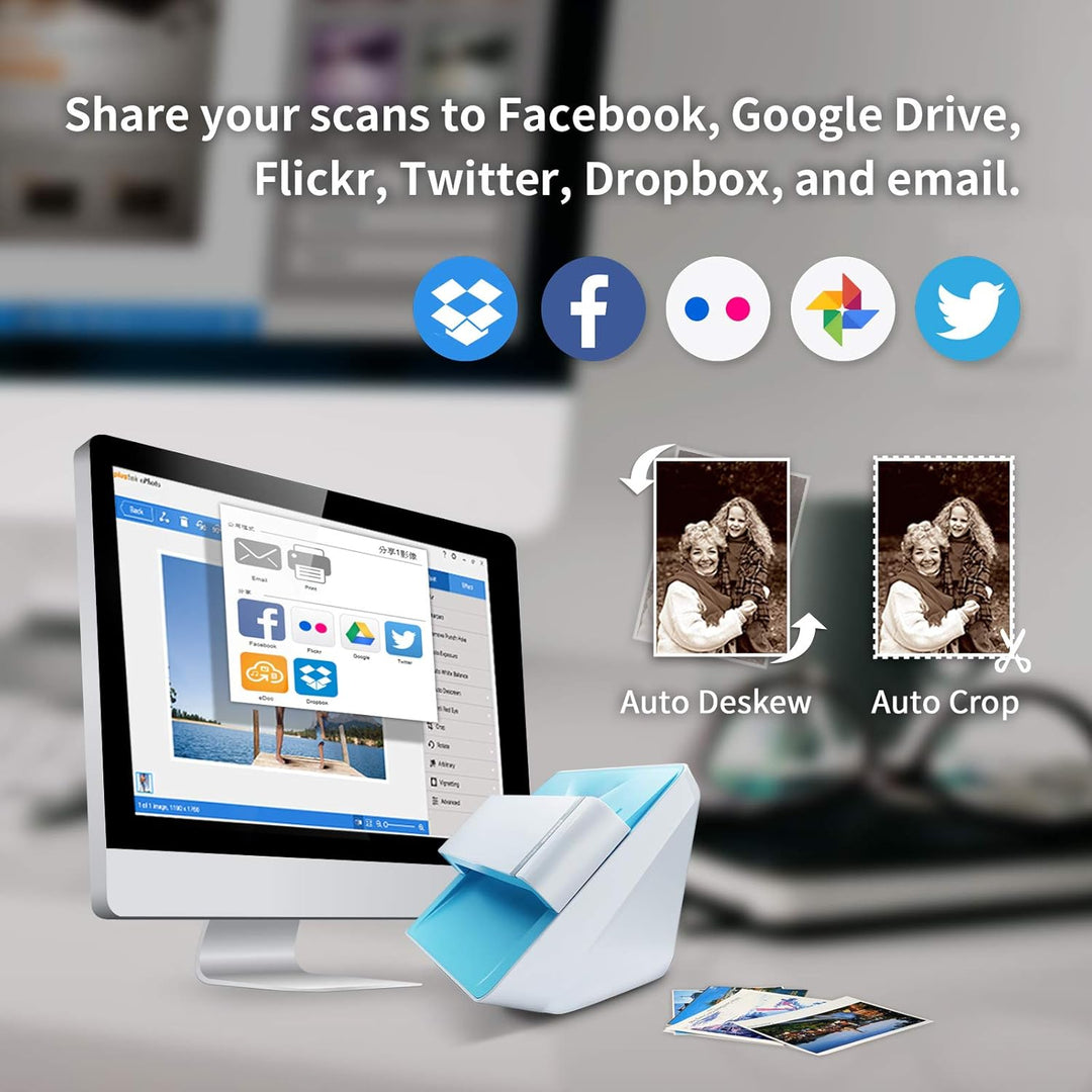 Plustek ePhoto Z300 Fotoscanner (600 x 600 dpi, USB) mit Einzugssensor