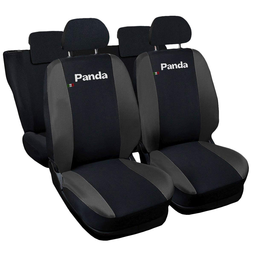 Auto Accessori Lupex - Kompatible Autositzbezüge für Panda zweite 169 und dritte 319 Reihe, schwarz