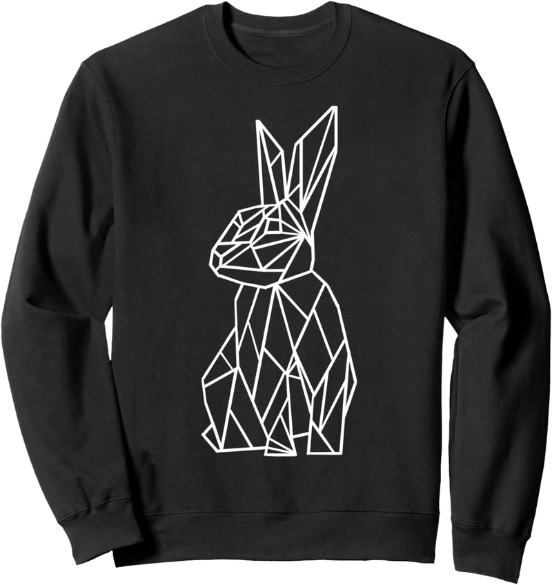 GEOMETRISCHES KANINCHEN, KANINCHENLEITUNG, NIEDRIGES POLY Sweatshirt