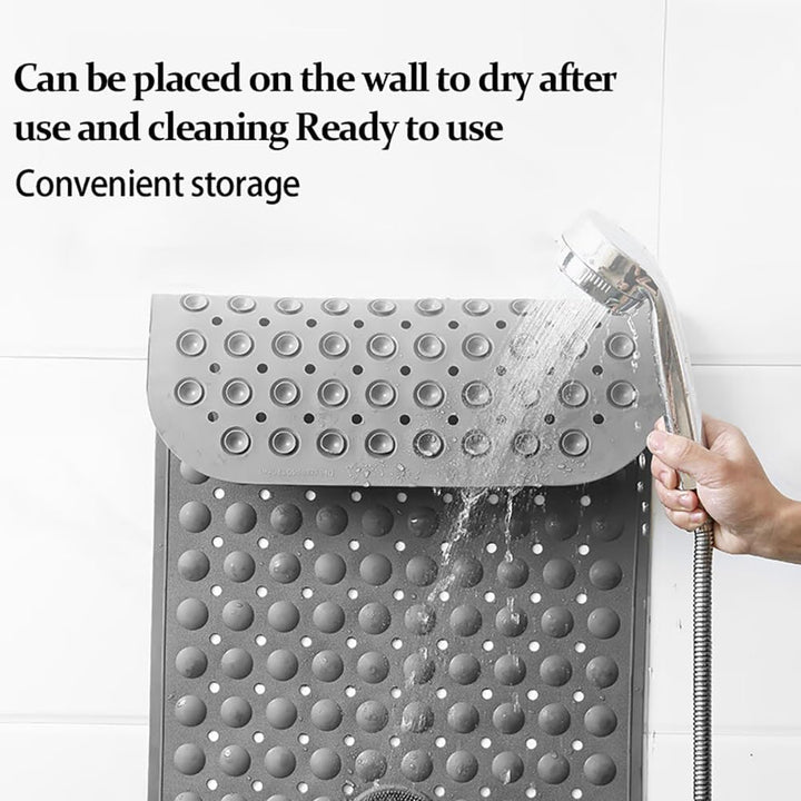 Duschmatte rutschfest 90x60cm,Antirutschmatte Dusche mit Ablauflöchern,Duscheinlage rutschfest mit S