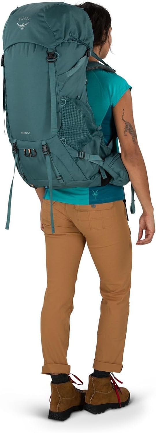 Osprey Renn Unisex Rucksack Cascade Blue/Melon Orange O/S - Fassungsvermögen 50L, Cascade Blue/Melon
