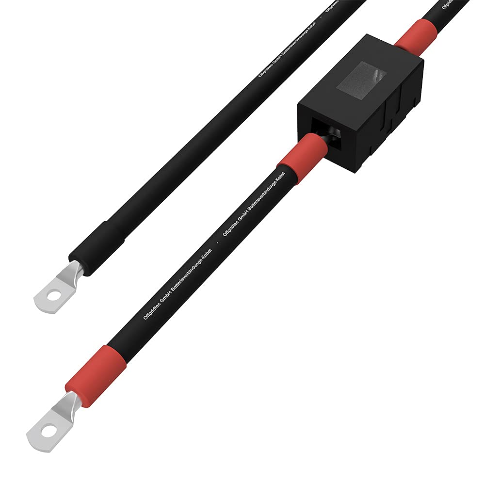 1,5m 10mm² Batteriekabel mit MIDI-Sicherungshalter Schraubklemmenanschluss auf M8 1.5m 10mm², 1.5m 1