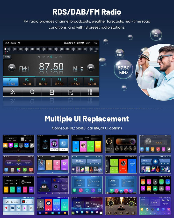 DAB 1G 32G Android 13 Autoradio mit Navi Für VW Touareg 2004-2011 Transporter Ts Multivan 2004-2009,