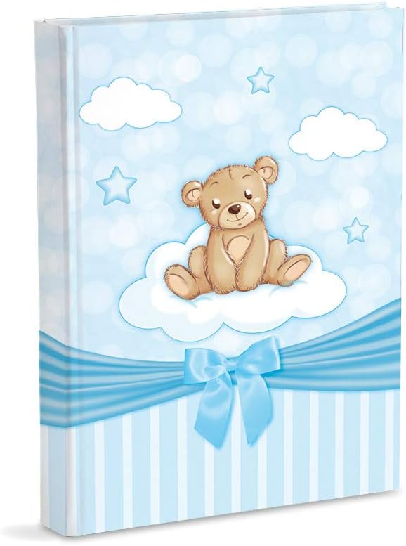 Geburtsfotoalbum mit Agenda 23 x 30 cm, 56 leere Seiten und 4 anpassbare Seiten aus dickem und wider