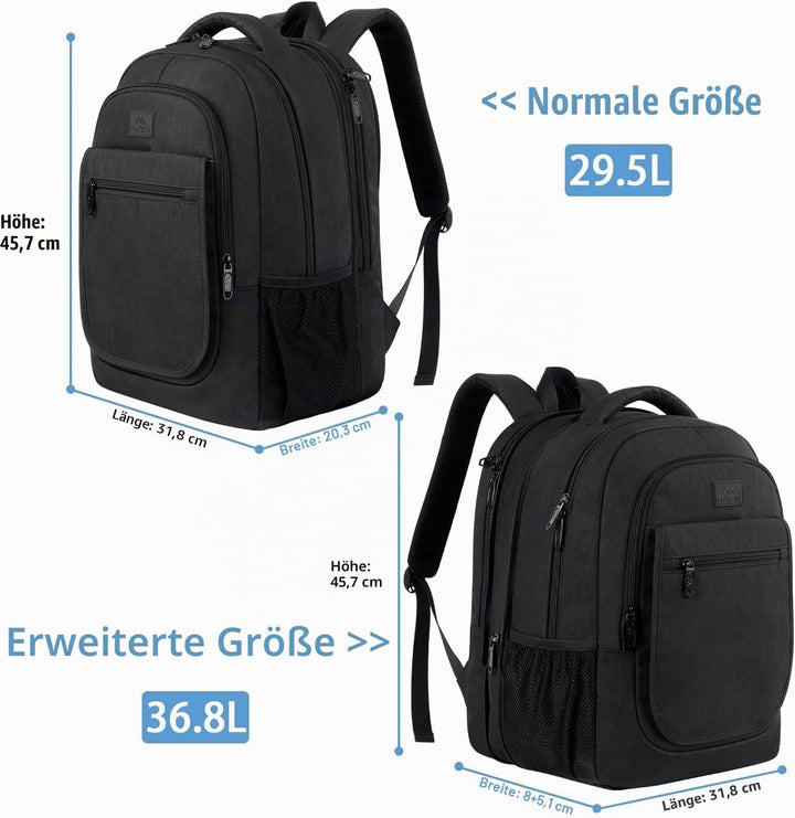 MATEIN 17" Schwarz, 17" Schwarz