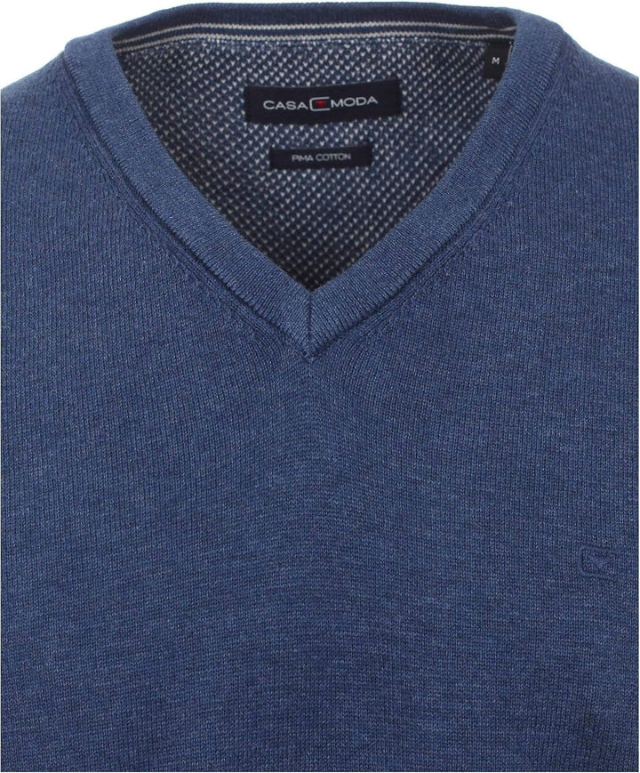 CasaModa Herren Pullunder unifarben 004460 Gerade Schnittführung L Aquadunkelblau, L Aquadunkelblau