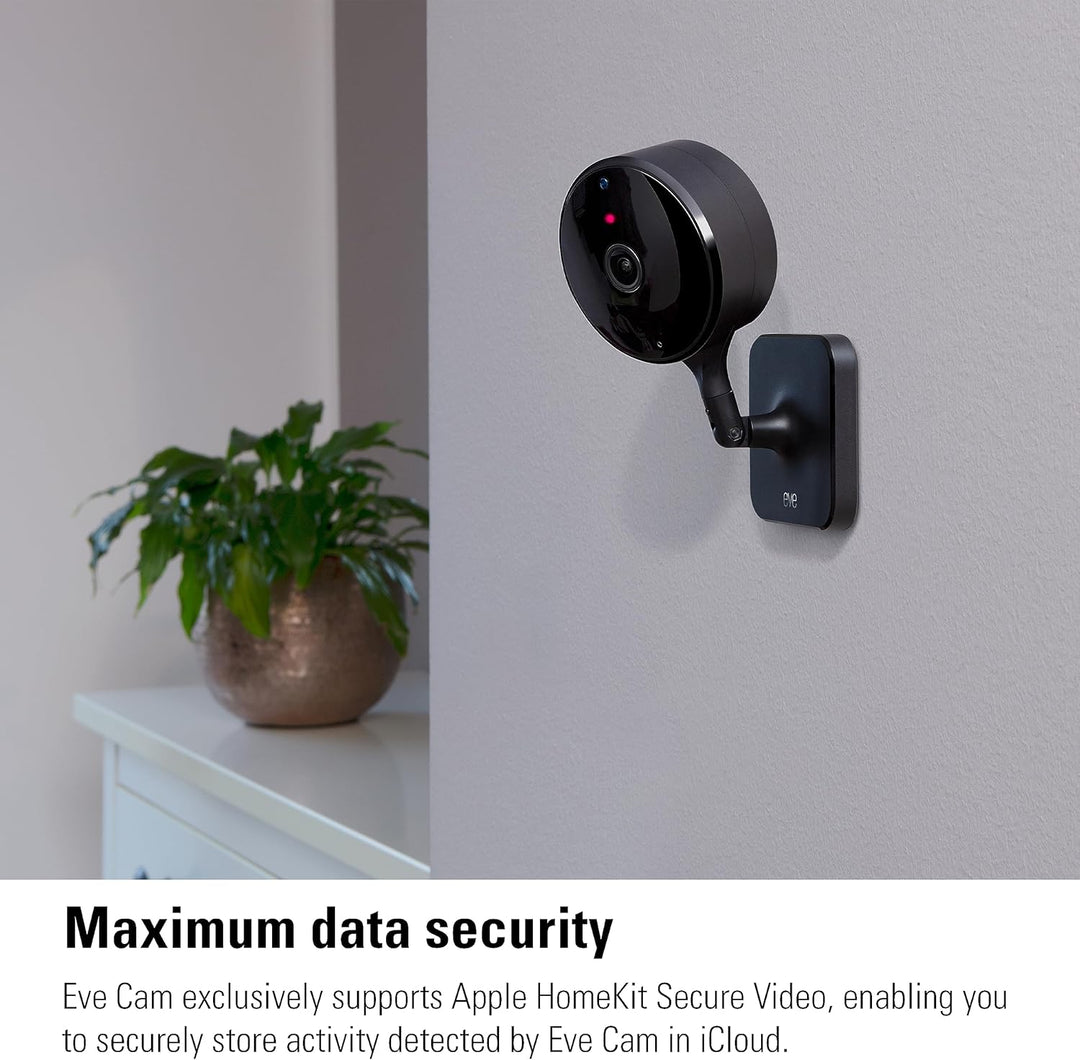 Eve Cam - Smarte Innenkamera, 1080p-Auflösung, WLAN, 100 Prozent Privatsphäre, HomeKit Secure Video,