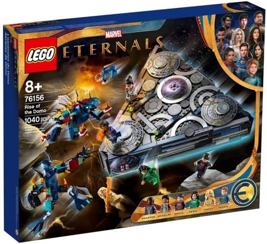 LEGO 76156 Marvel Aufstieg des Domo, Superhelden-Raumschiff aus dem Film The Eternals und 2 Deviant-