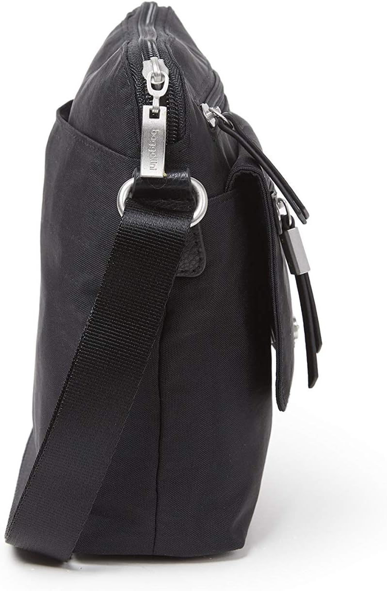 Baggallini Damen Escape Crossbody mit RFID-Handy-Armband Schwarz, Schwarz