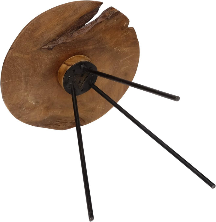 Brillibrum Design| Beistelltisch rund | Handmade | Teakholz Beistelltisch | aussergewöhnlich, Klein: