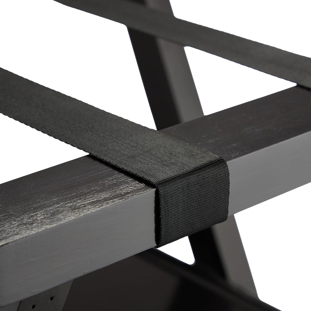 Relaxdays Kofferständer, klappbar, Kiefernholz, HxBxT: 81 x 46 x 43 cm, Gepäckständer mit Ablagefläc